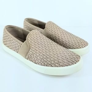Sz 7 Vince Woven Leather Preston Slip On Sneakers